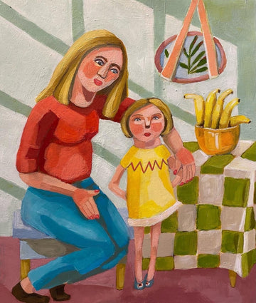 Stúlka í gulum kjól